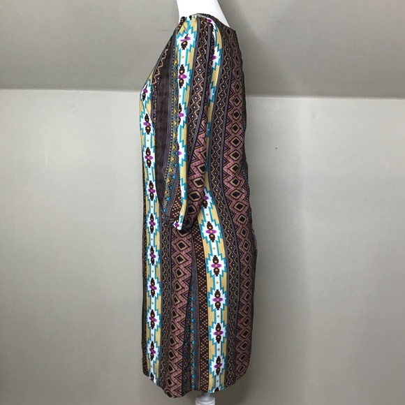 Francesca’s Southwest Boho Shift Dress - Picture 2 of 6